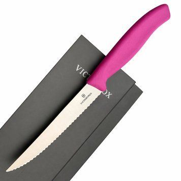 Ніж Victorinox Swiss Classic Steak & Pizza 12 см (рожевий) 67936.12Л5 фото