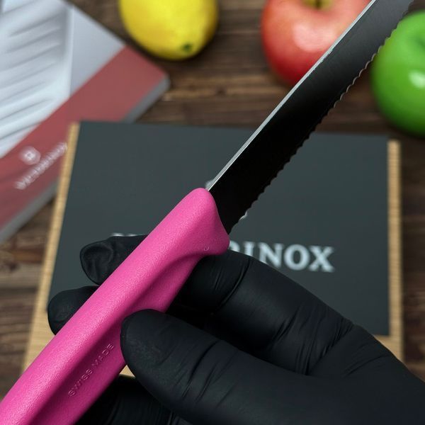 Ніж Victorinox Swiss Classic Steak & Pizza 12 см (рожевий) 67936.12Л5 фото