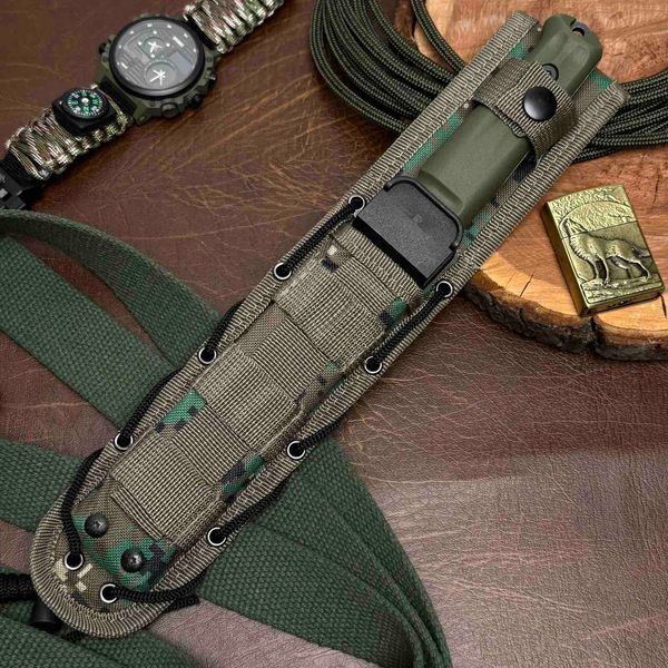 Ніж Кайман у піхвах з MOLLE кріпленням, сталь 58 HRC