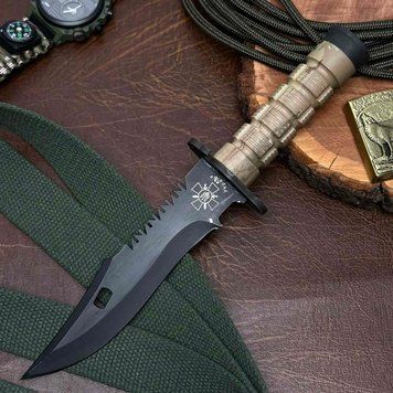 Тактичний ніж Термінатор, сталь 440C, лезо з пилкою