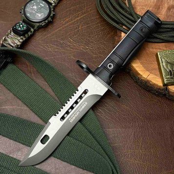 Тактичний ніж K9, сталь 440C, товсте лезо 6 мм