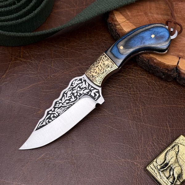 Туристичний ніж K19, сталь 65Х13, дерев&rsquo;яна рукоять