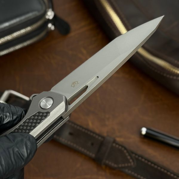 Складний ніж Shirogorov Knives Титан ( карбон) Титан К фото