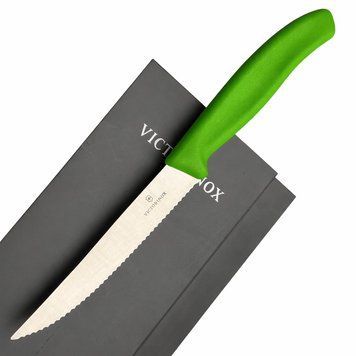Ніж для стейка та піци Victorinox SWISS CLASSIC 12см хвил зелен 6.7936.12L4 6.7936.12L4 фото